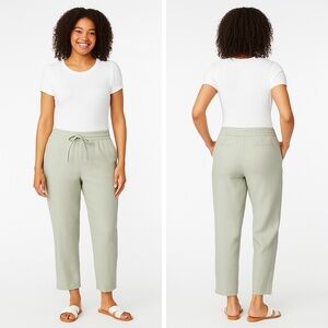 NWT 32 Degrees COOL Linen Blend Pull-On Pants – Sage – Size XXL